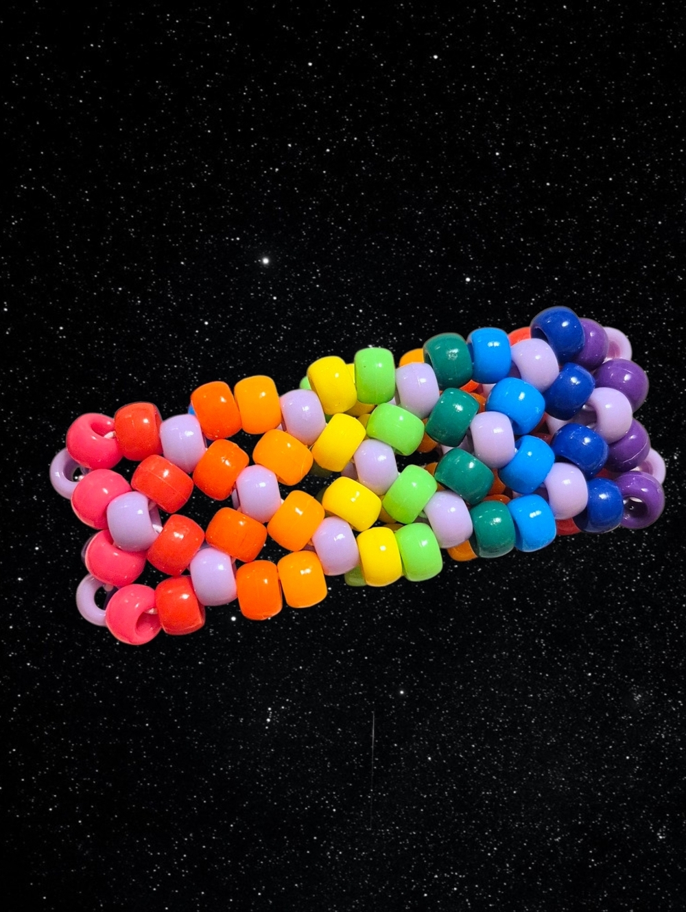 Rainbow X Base Kandi Cuff